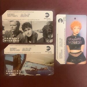 Vampire Weekend Collectible Expired MetroCard - Rock Band and ice spice
